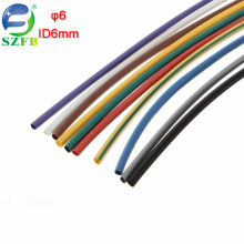 Feibo polyethylene colorful electrical cable insulation diameter 6mm thin wall heat shrink tubing